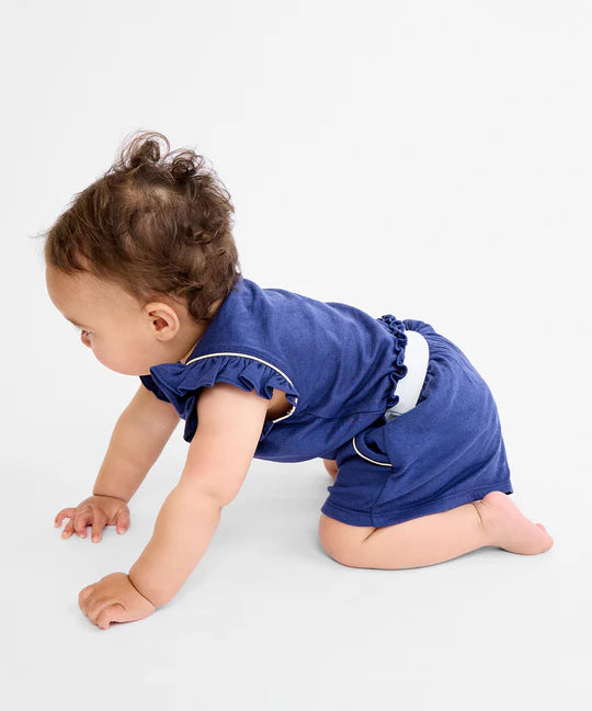 Bea Baby Short Set - Navy