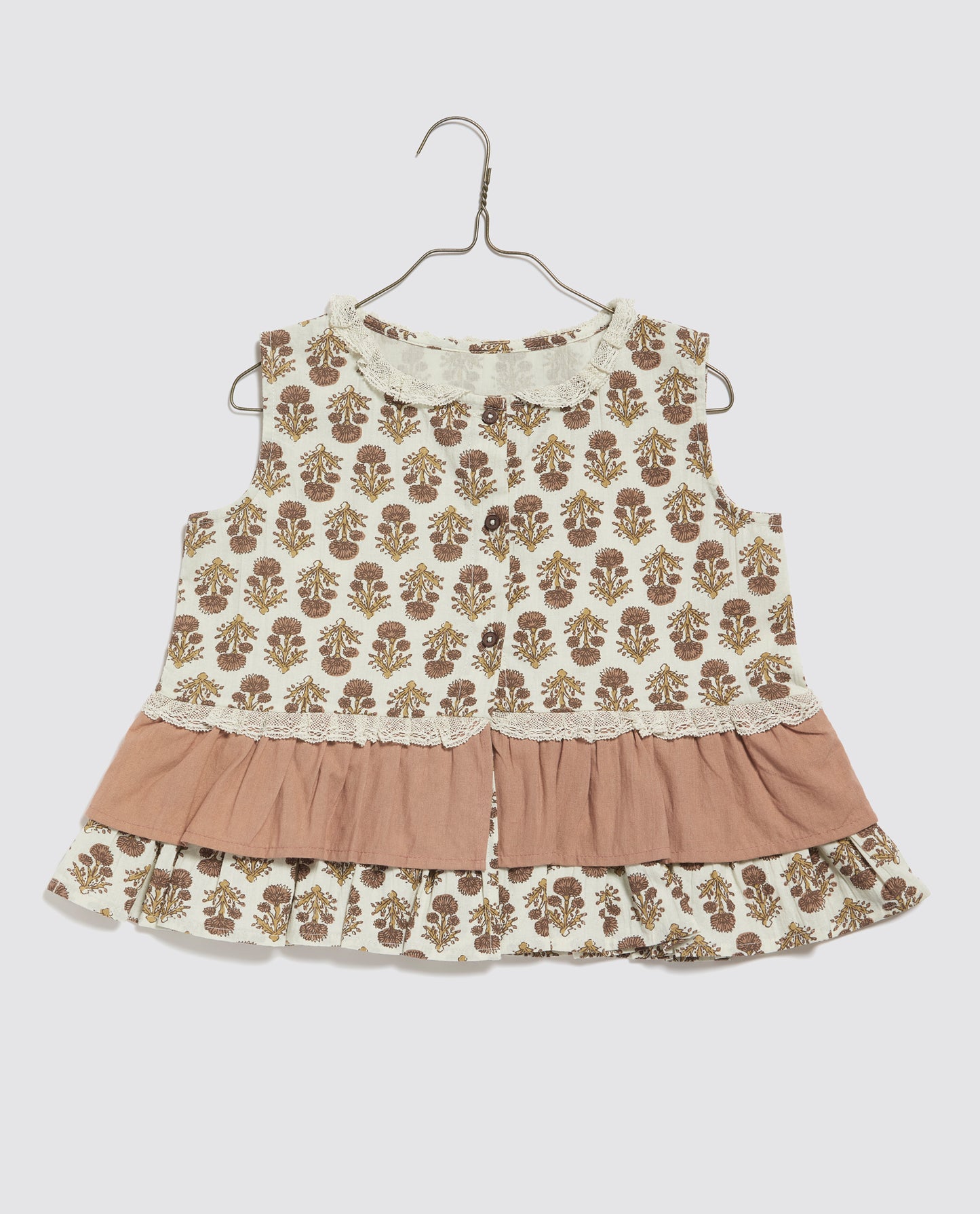 Bonnie Blouse Jaipur Floral - Tea Rose