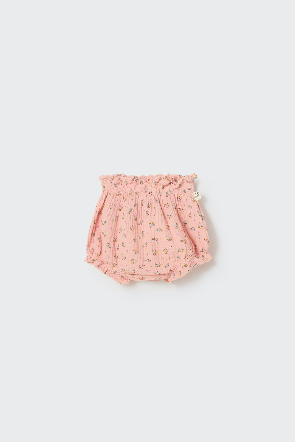 Organic Floral Gauze Baby Bloomers - Confetti Pink
