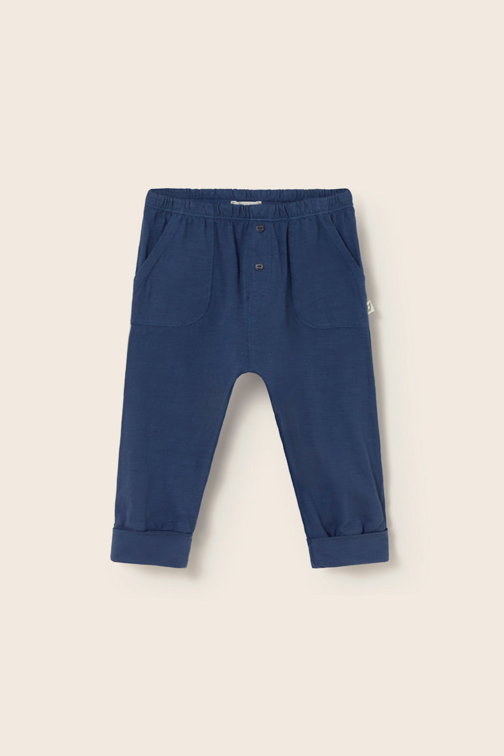Cairo Soft Slub Cotton Baby Pants - Navy