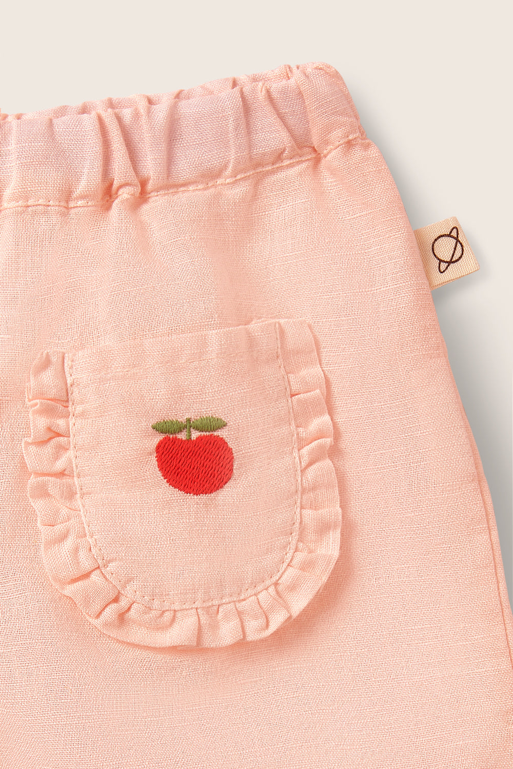 Cami Cotton Linen Baby Pants - Cloud Pink