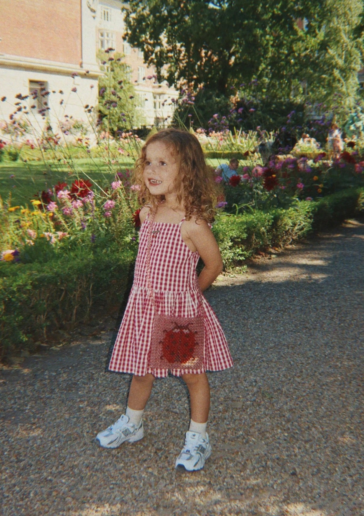 Isotta Dress GOTS - Raspberry Check