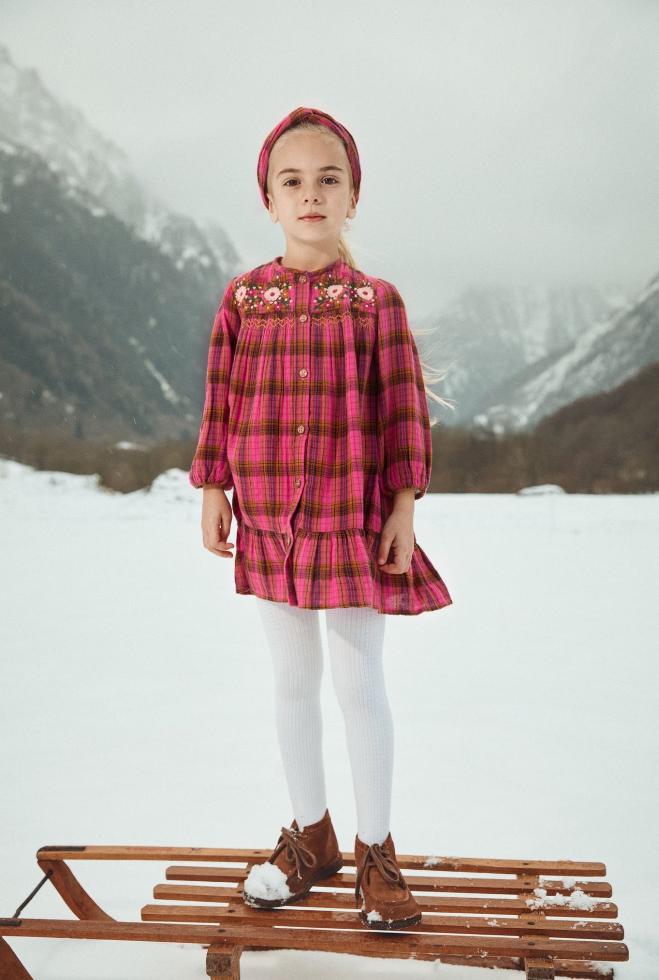Massilia Dress - Pink Alp Checks