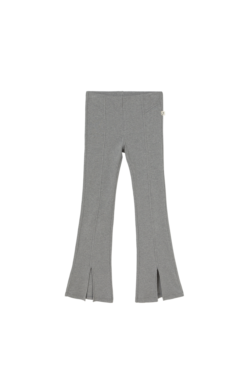 Soft Cotton Rib Leggings - Grey
