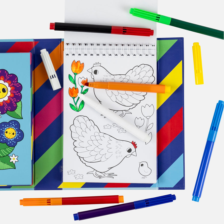 Colour Change Colouring Set - Garden Friends
