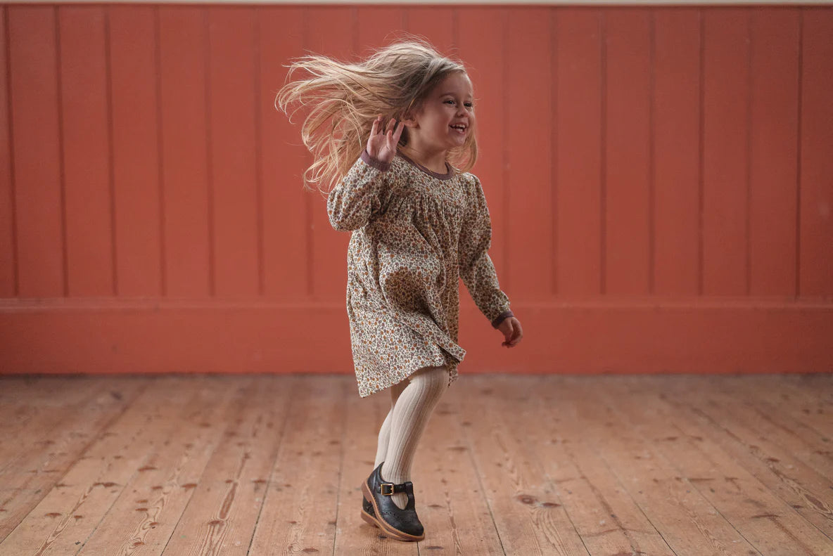 Organic Pointelle Maya Dress - Prairie Floral