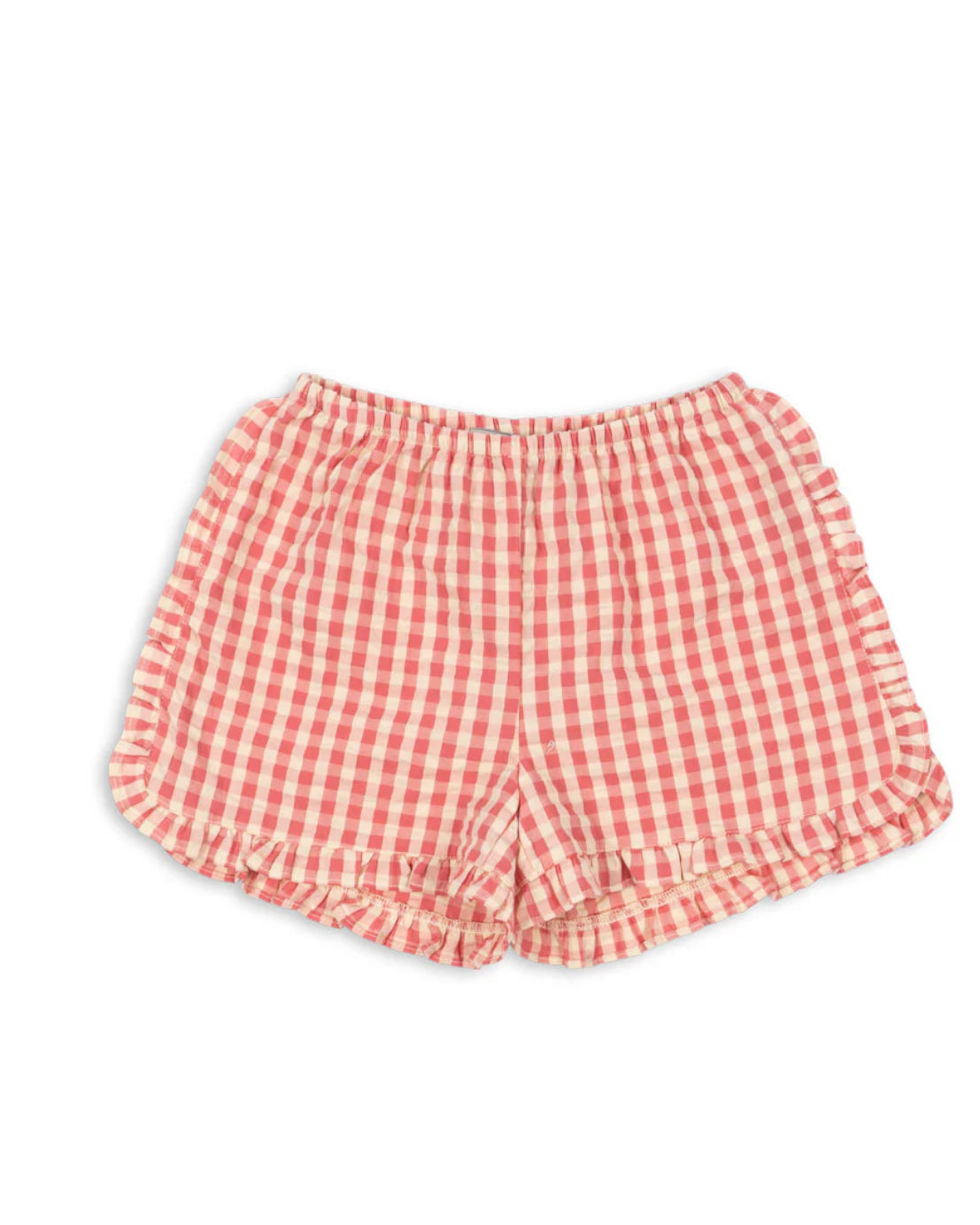 Kim Frill Shorts - Flamingo Plume Check