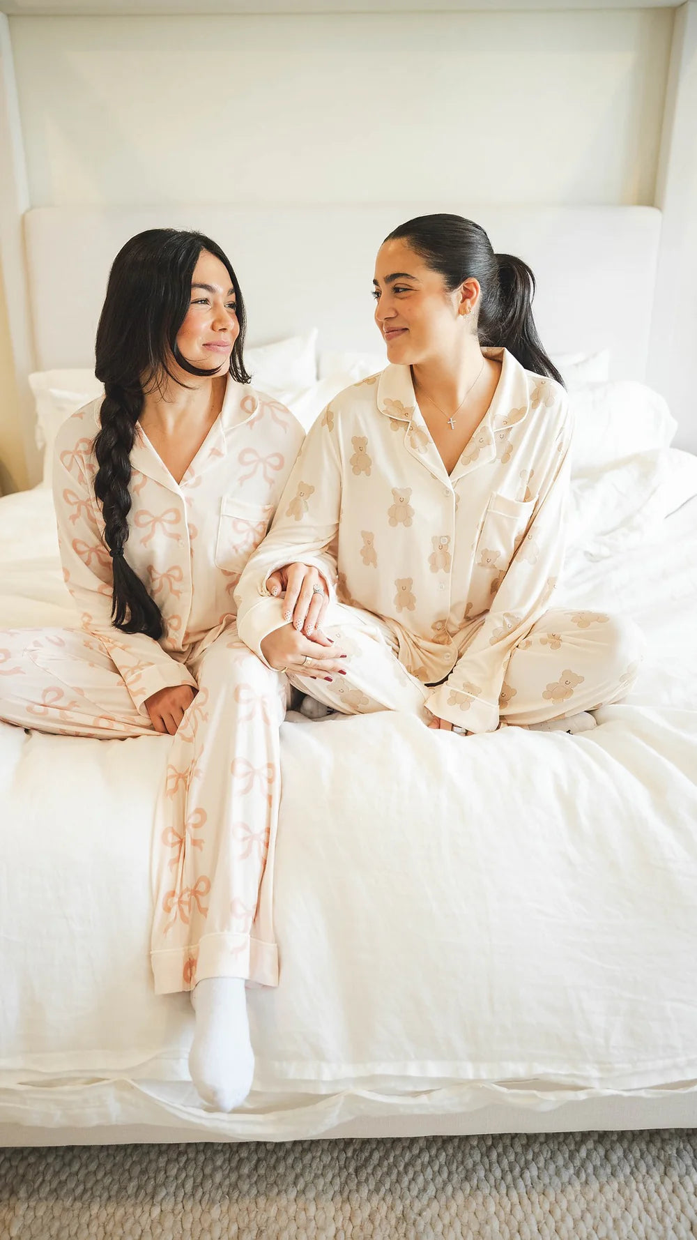 rosè ribbons women's pajama set