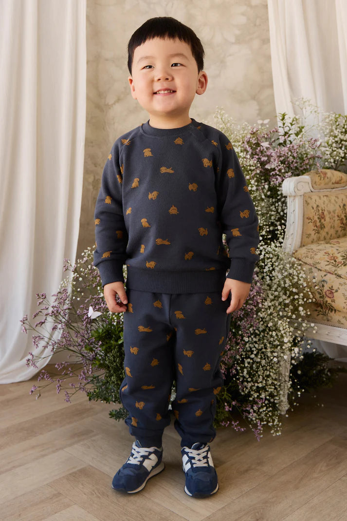 Organic Cotton Flynn Sweatshirt and Sweatpants - Playful Milo Captain