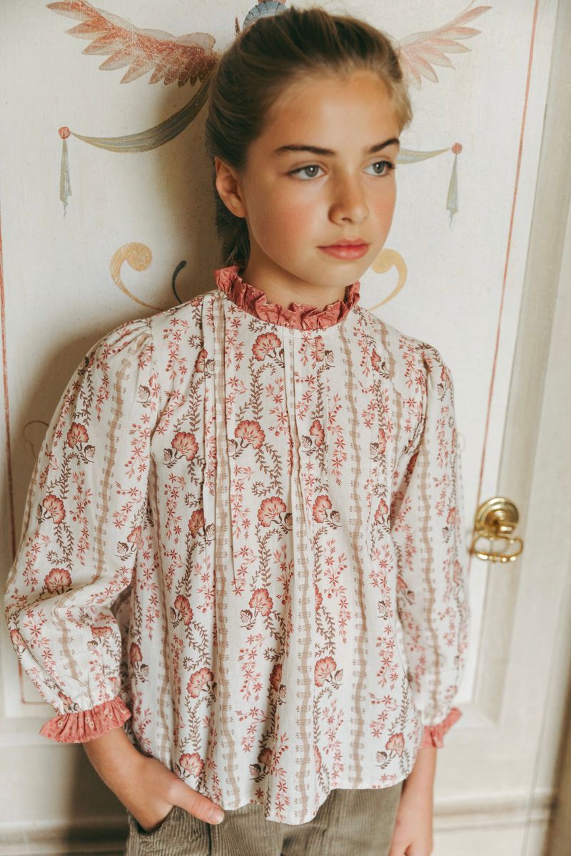 Luna Top in Fall Vine Print