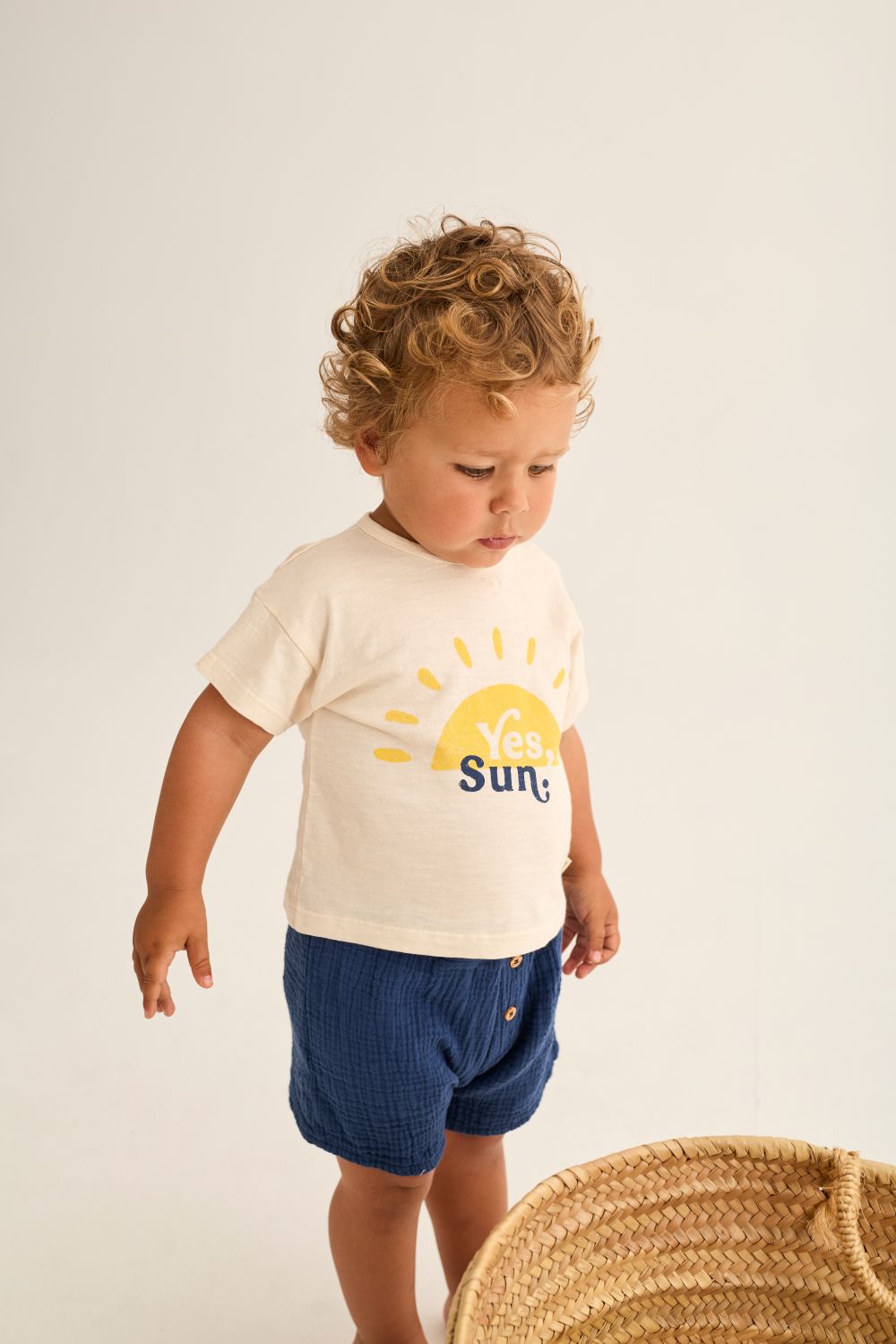 Dale Soft Gauze Cotton Baby Shorts - Navy