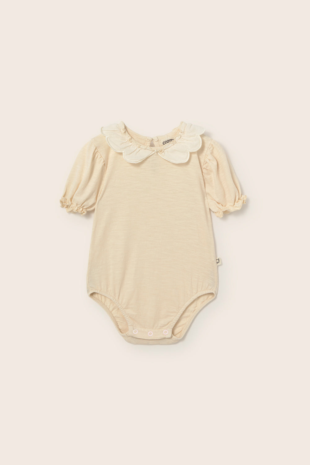 Dalia Soft Slub Cotton Baby Bodysuit - Ivory