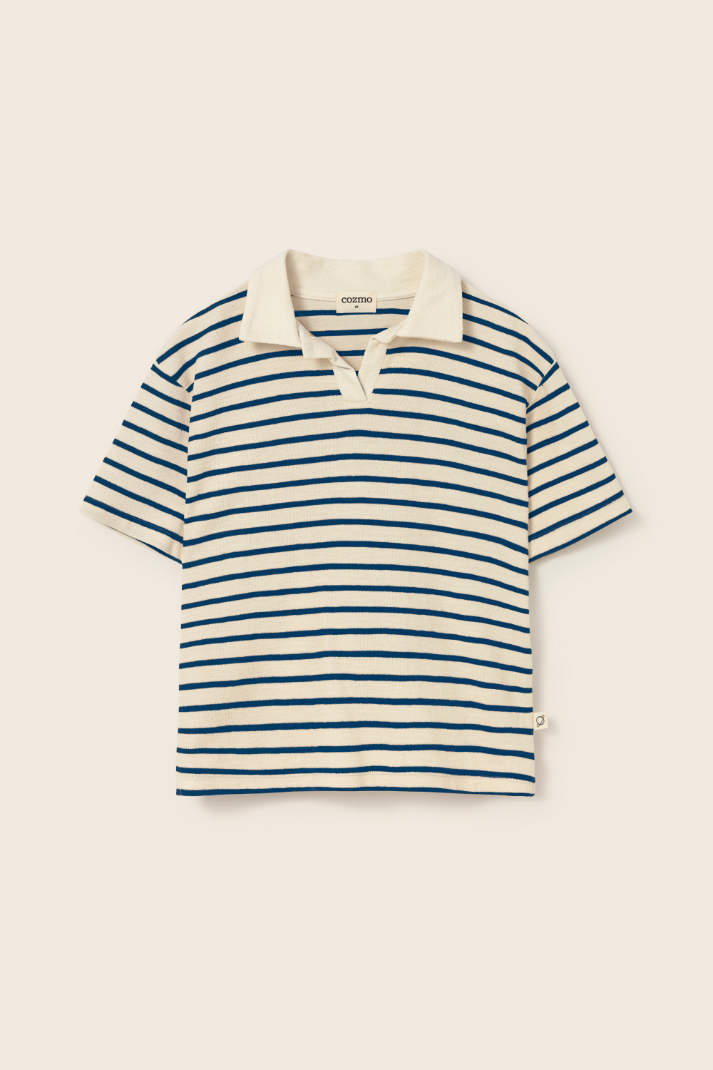 Drake Double-Faced Striped Cotton Polo T-Shirt - Navy