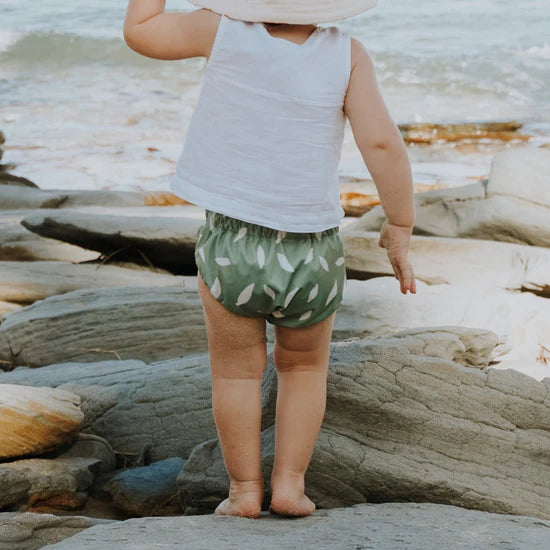 REUSABLE SWIM DIAPER | LEAF INK