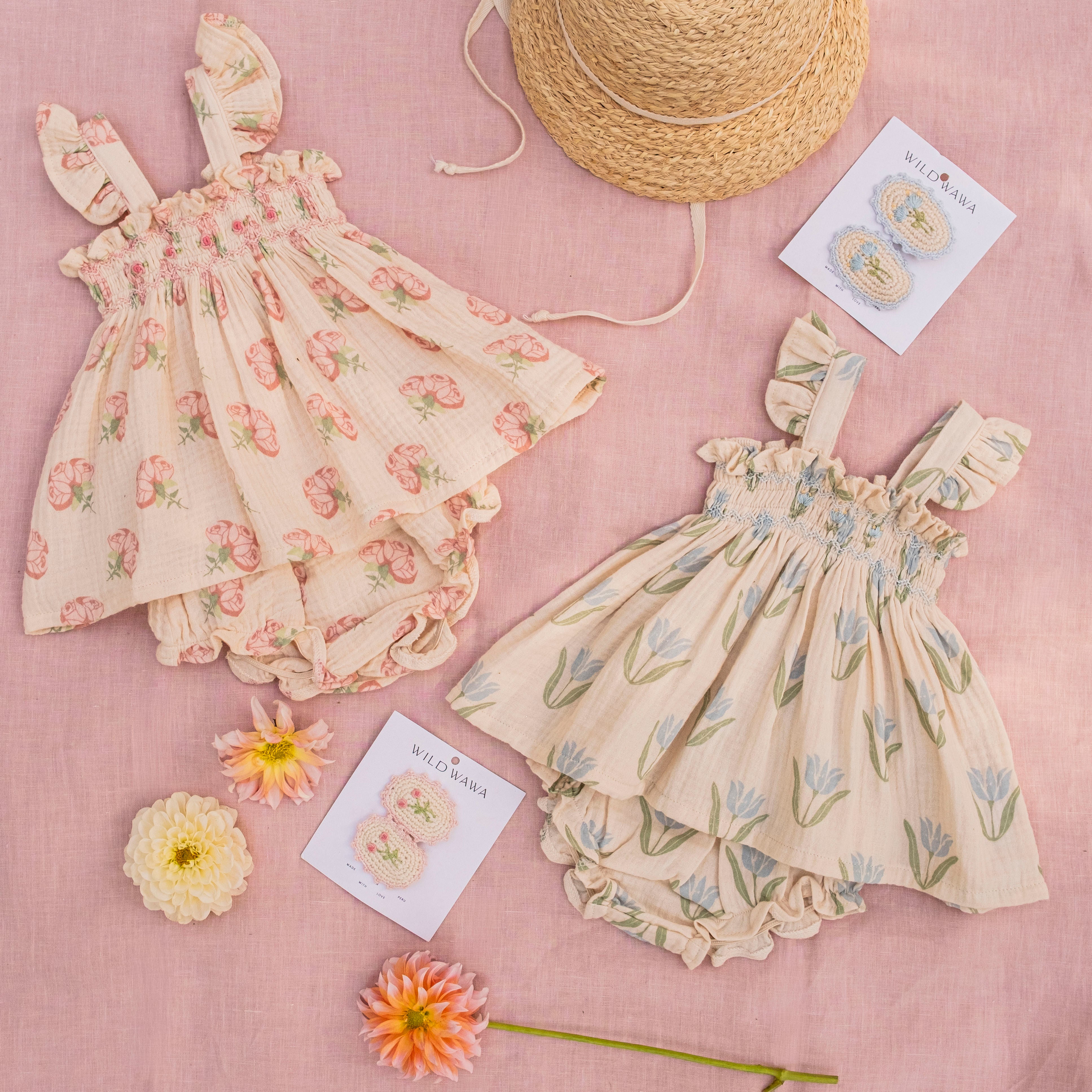 Flutter Set in Pink Rose