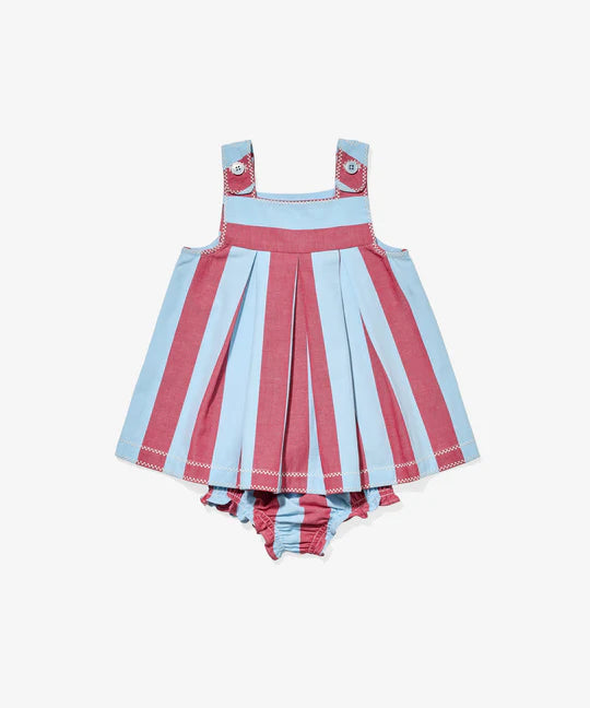 Daisy Baby Dress - Cherry Stripe