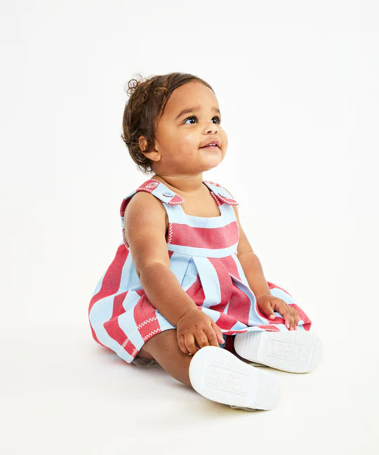 Daisy Baby Dress - Cherry Stripe