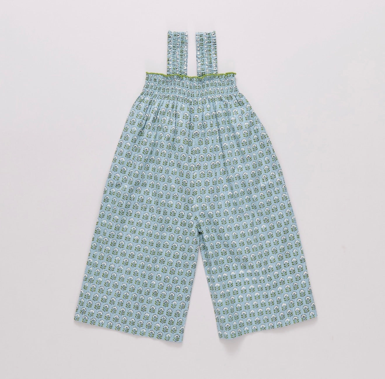 Girls Eleven Jumper - Blue Prairie Block Print