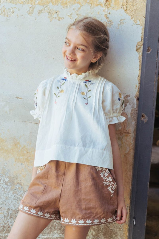 Paperbag Shorts in Ginger Snap