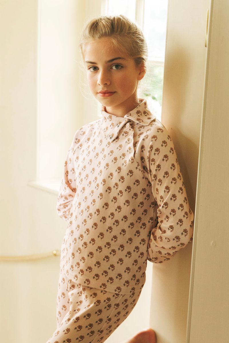 Snap Turtleneck in Textured Floral