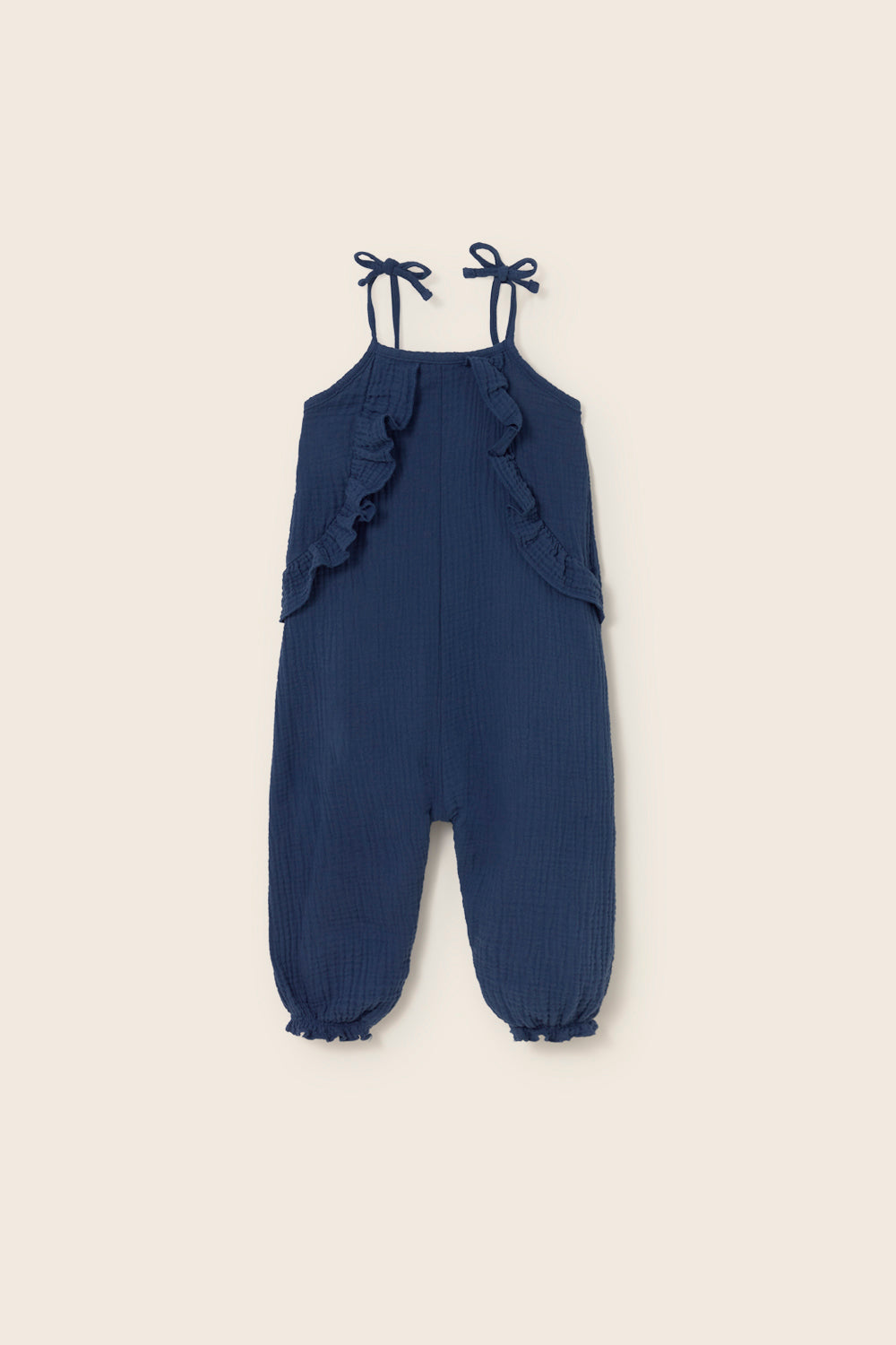 Ember Soft Gauze Cotton Baby Overall - Navy