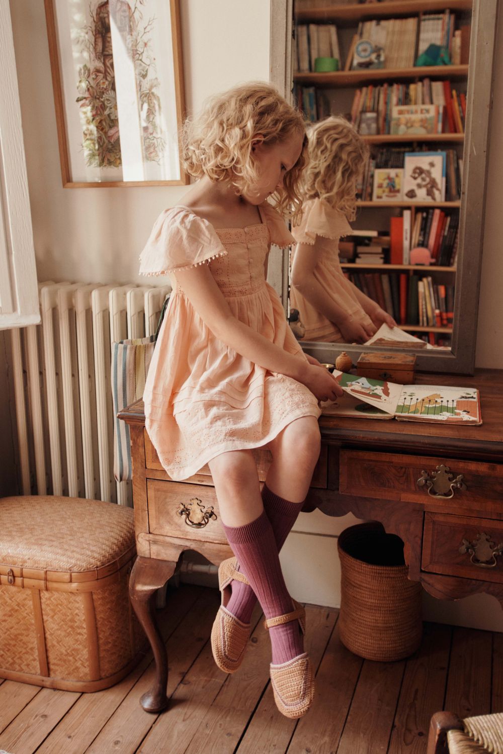 Broderie Anglaise Dress - Abricot