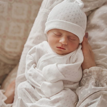 ORGANIC COTTON POINTELLE LAYETTE 2 PC GIFT SET