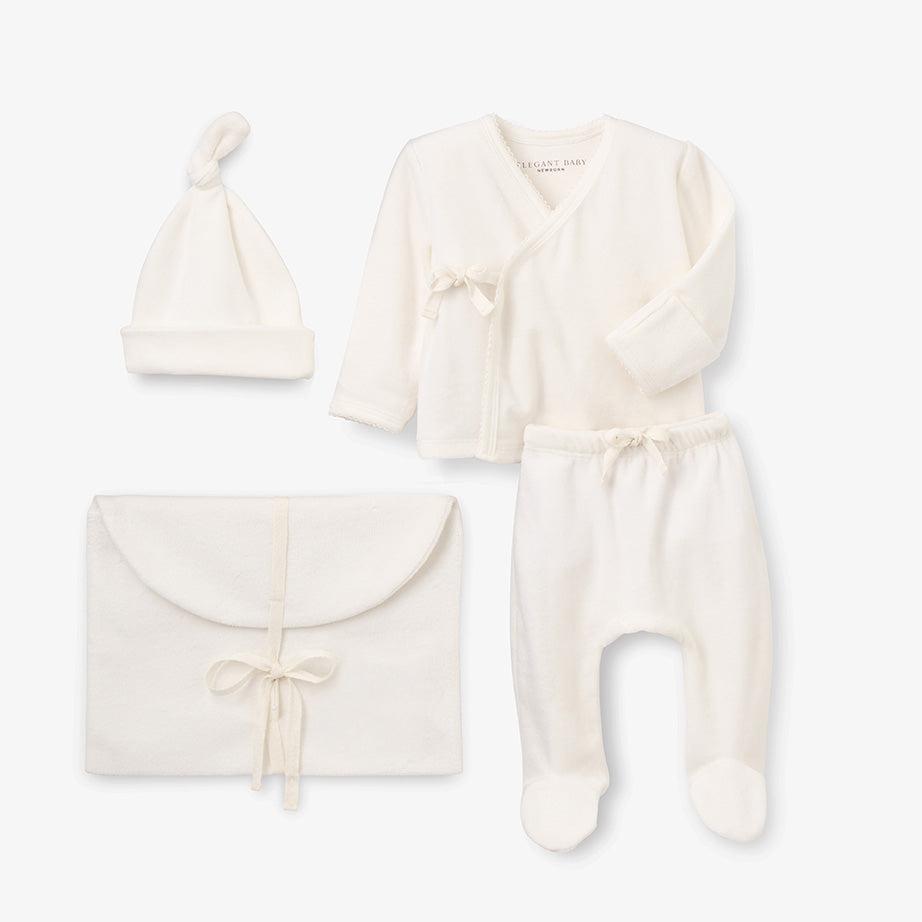 Whisper White Velour Envelope Bag Set
