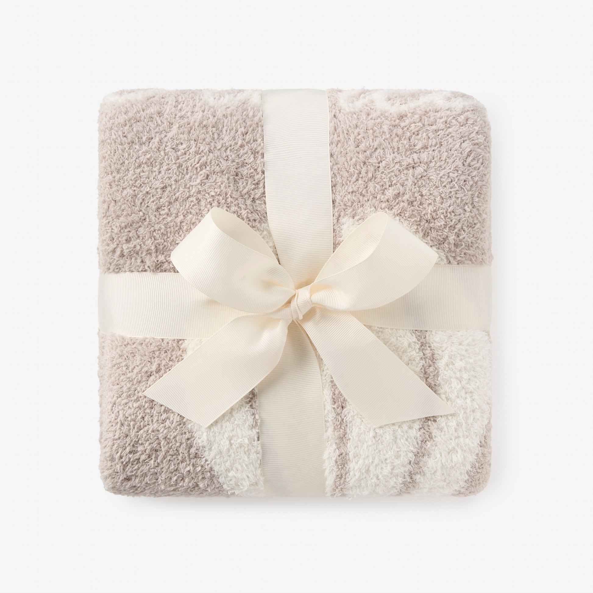 Taupe Chenille Knit Hot Air Balloon Blanket