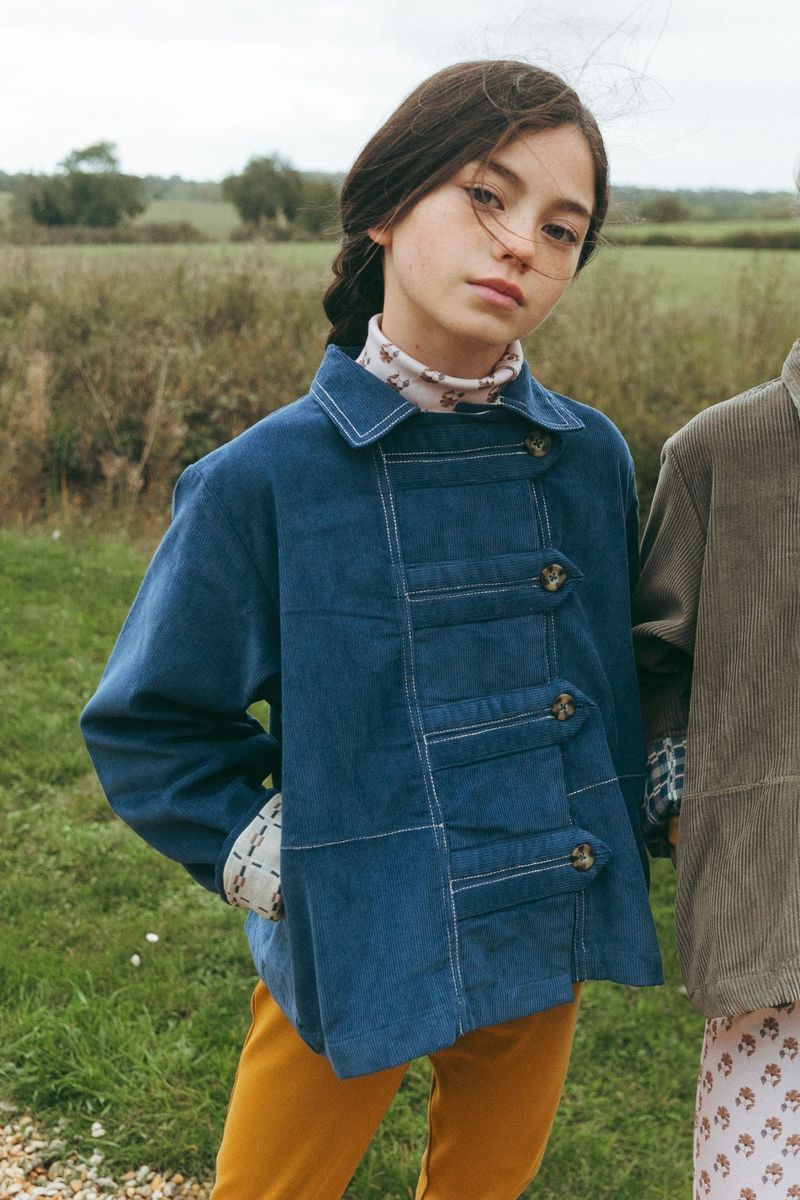 Toggle Jacket in Bijou Blue Embroidery - PREORDER