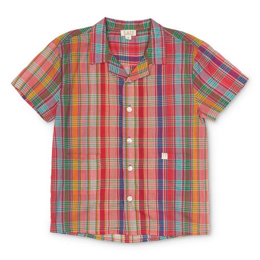 Henri Shirt in Red Madras Plaid