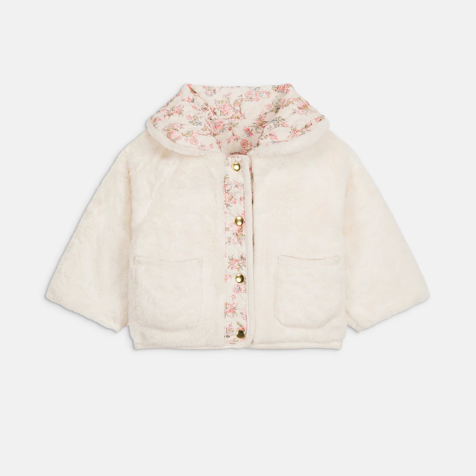 Jasmina Reversible Coat - Cream Carnation Vale