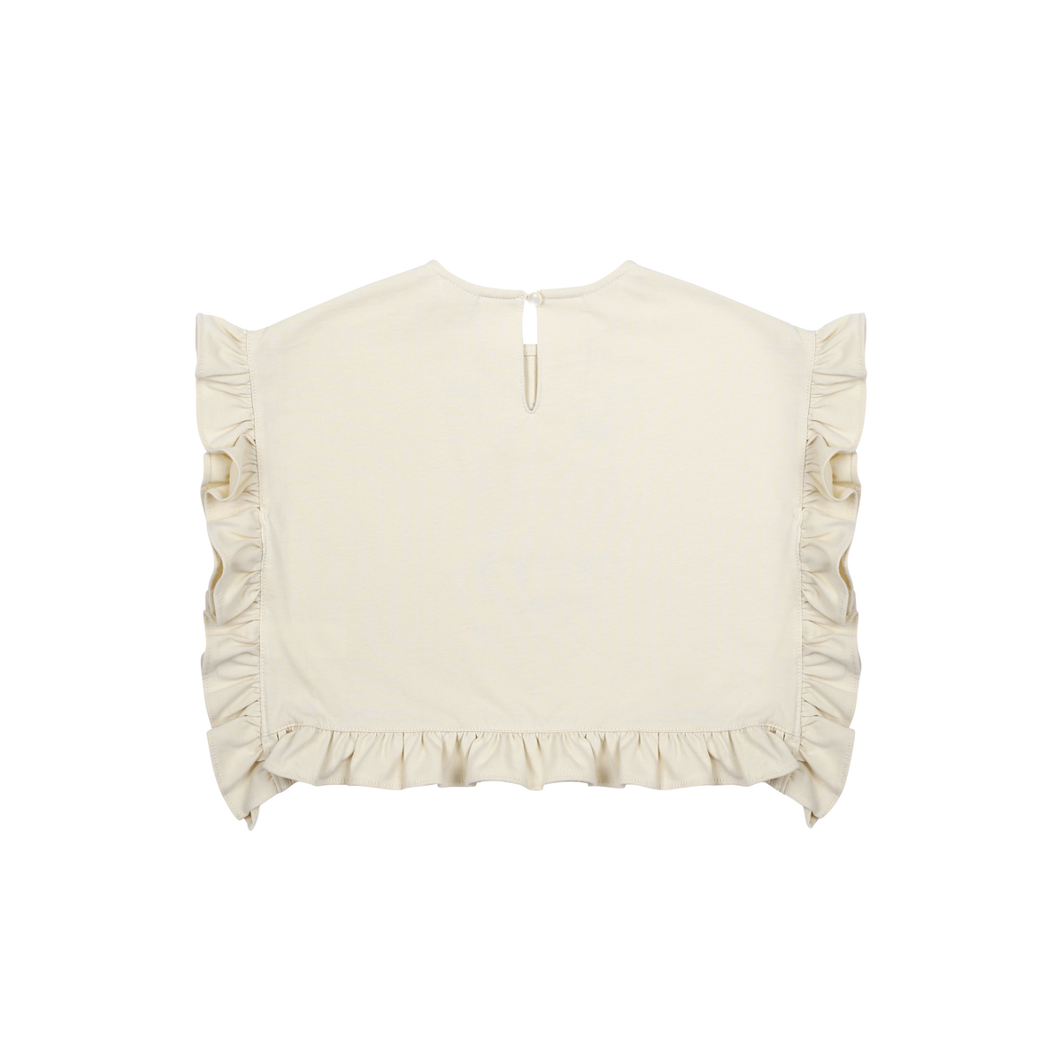 Cherry Frill S/L T-Shirt - Ivory