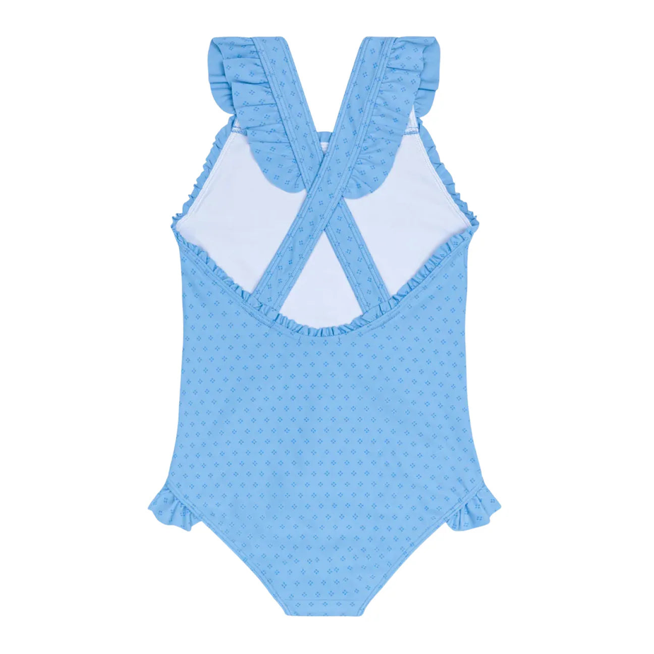 Girls Le Marin Dot Ruffle Edge One Piece