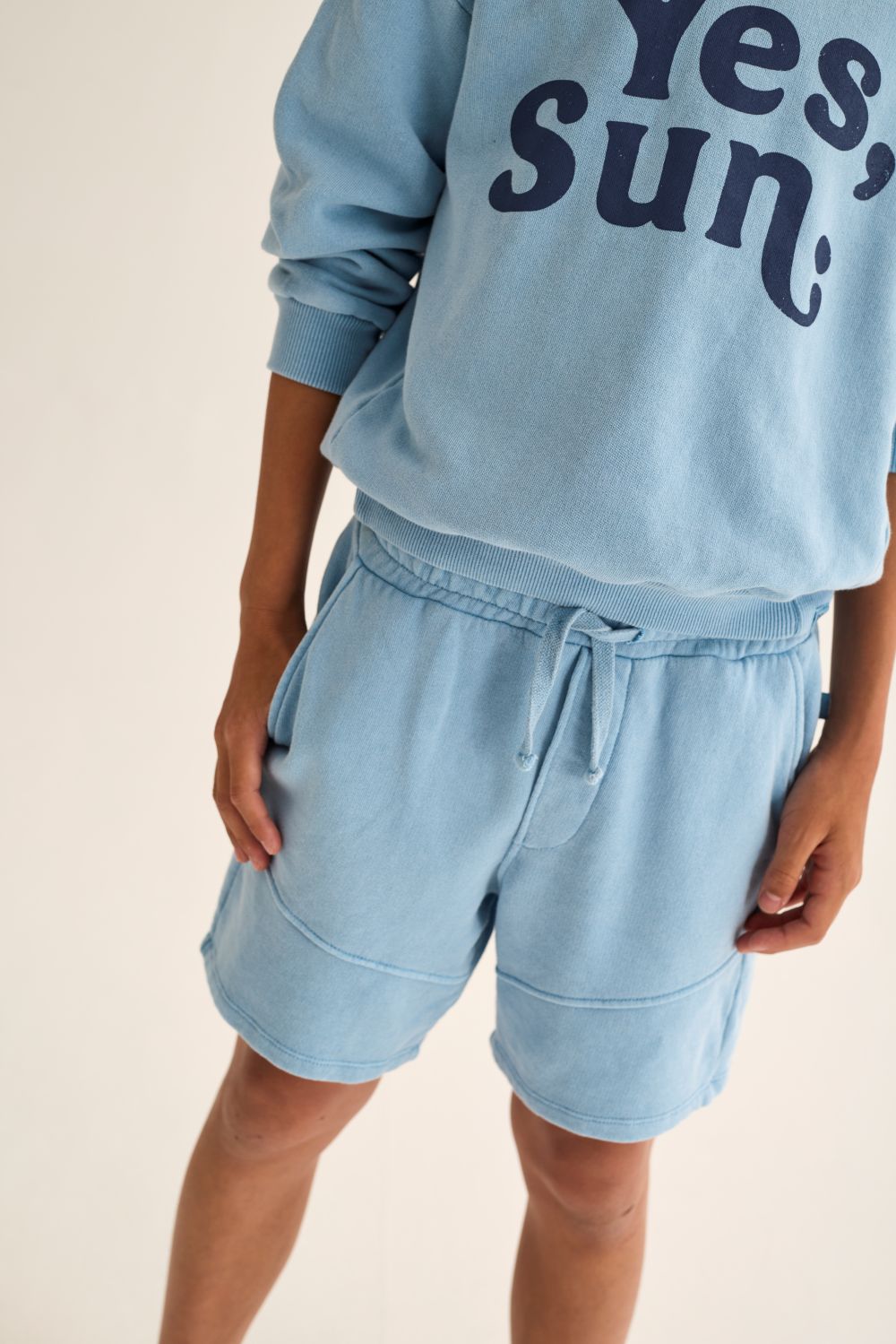 Fox Cotton Fleece Bermuda Shorts - Blue