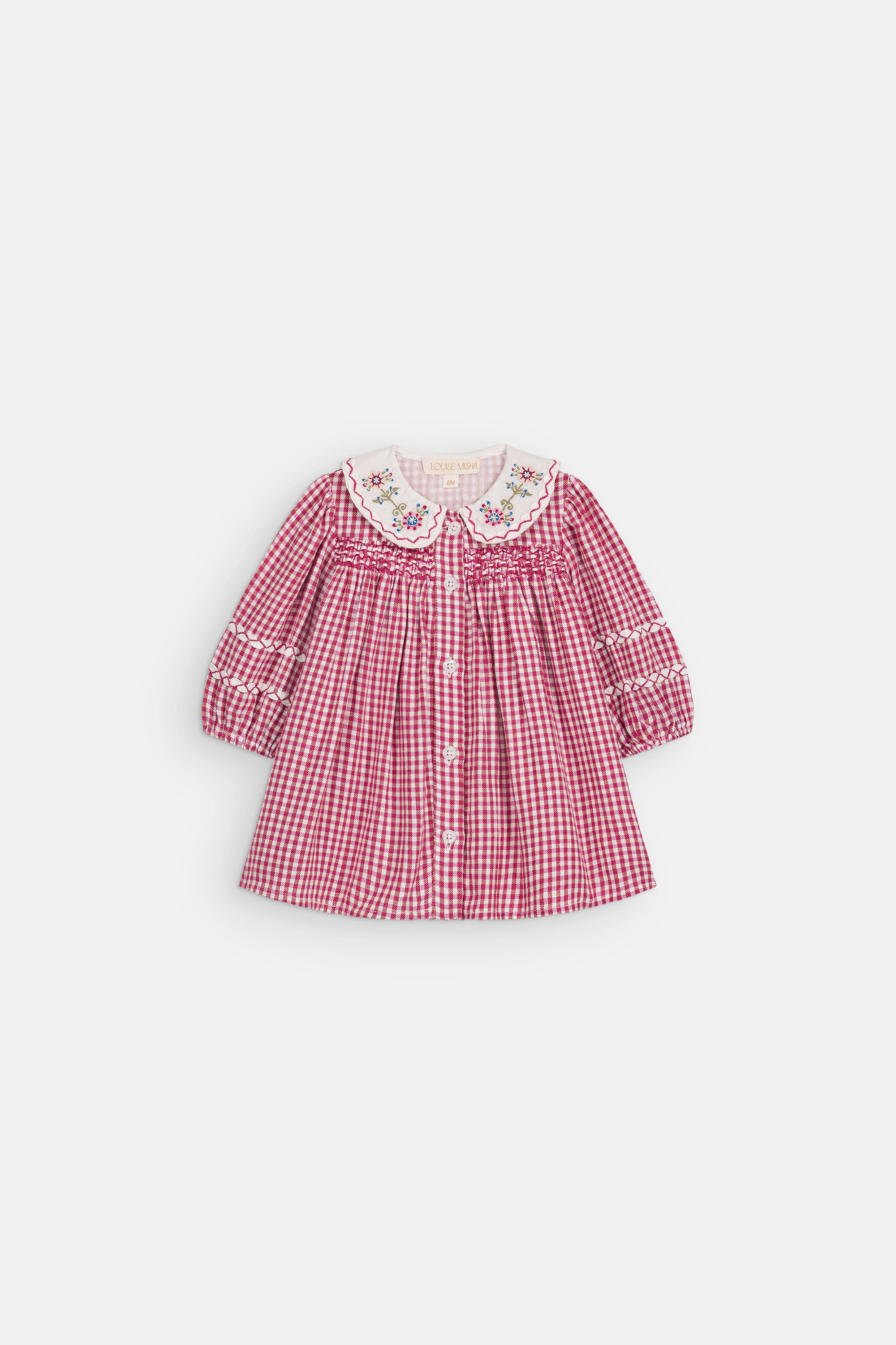 Delinia Dress - Raspberry Checks