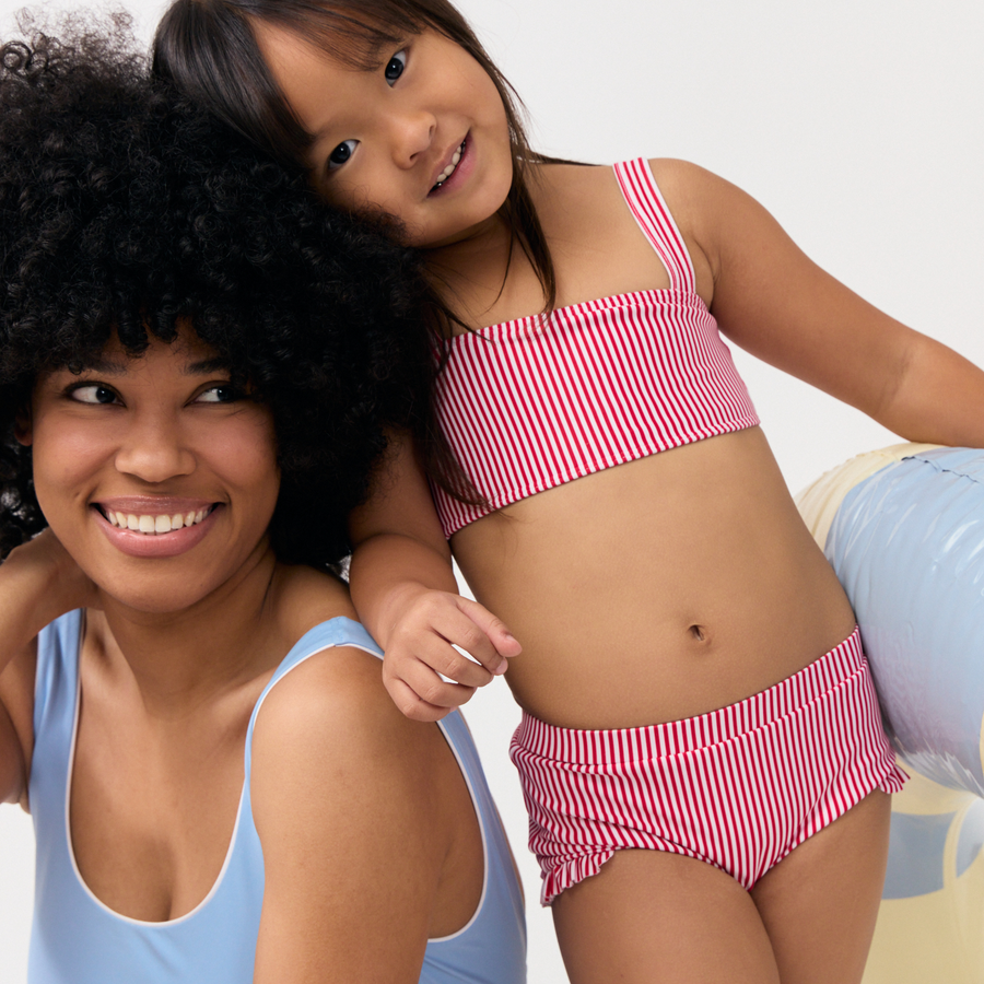 Girls Gondola Stripe Bandeau Bikini