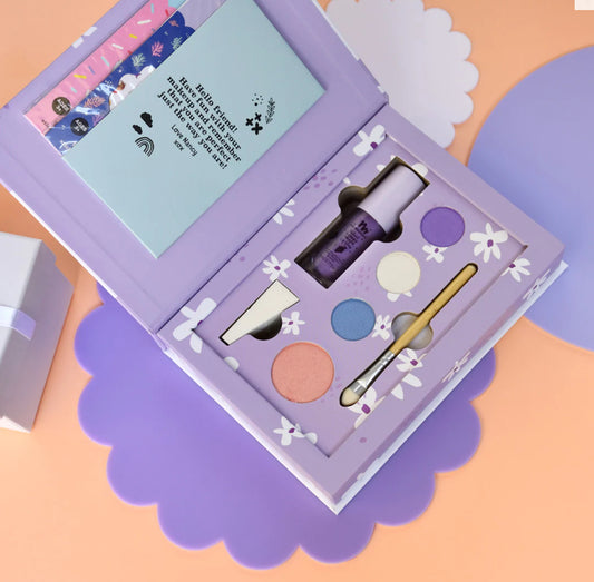 Nala Kids Natural Pressed Powder Purple Makeup Palette Kit
