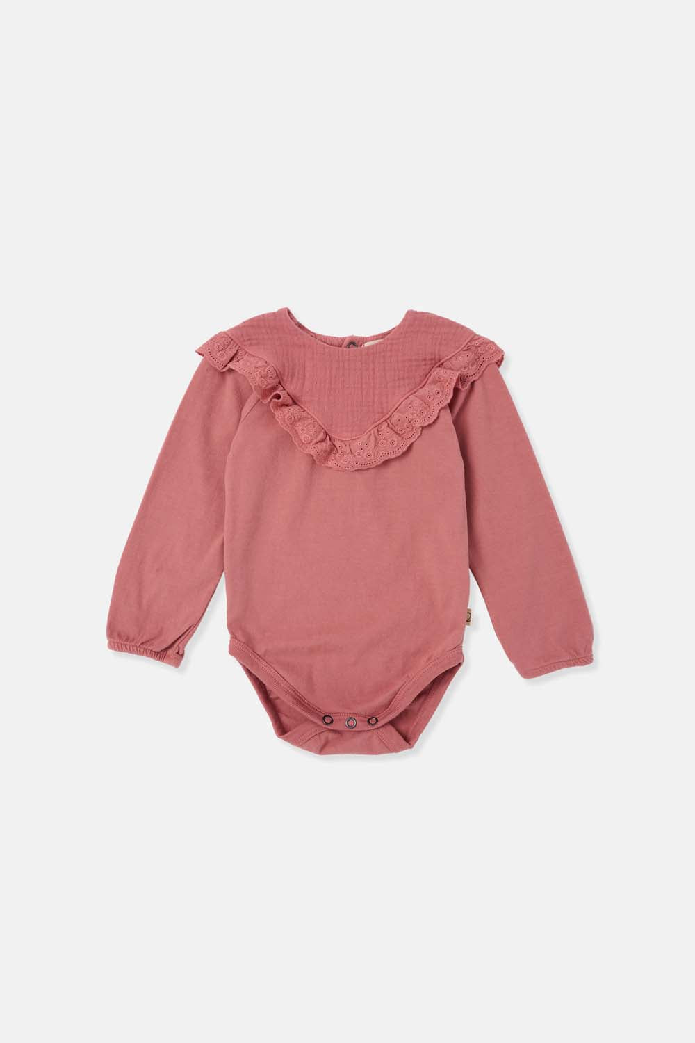 Organic Warm Flounced Baby Bodysuit