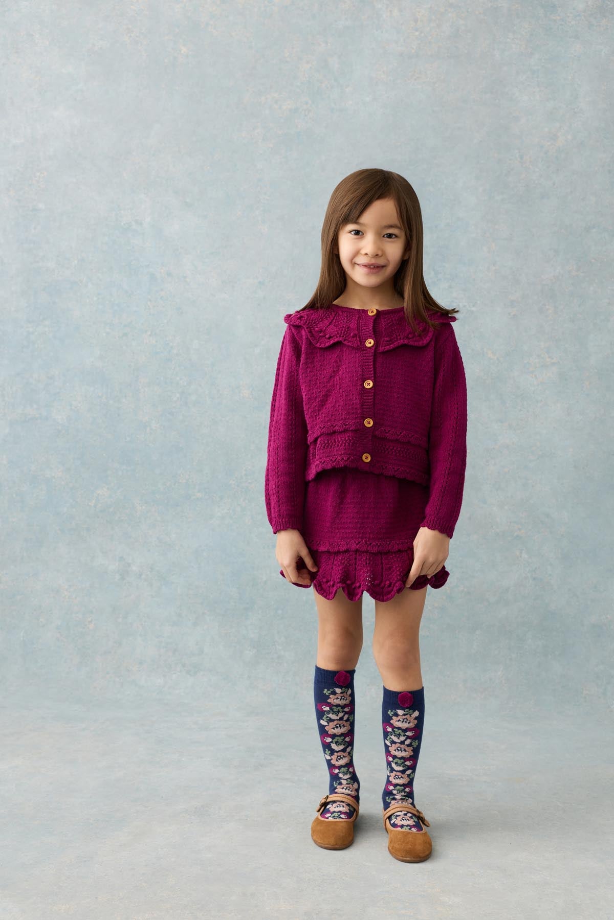 Josephina Cardigan - Beetroot