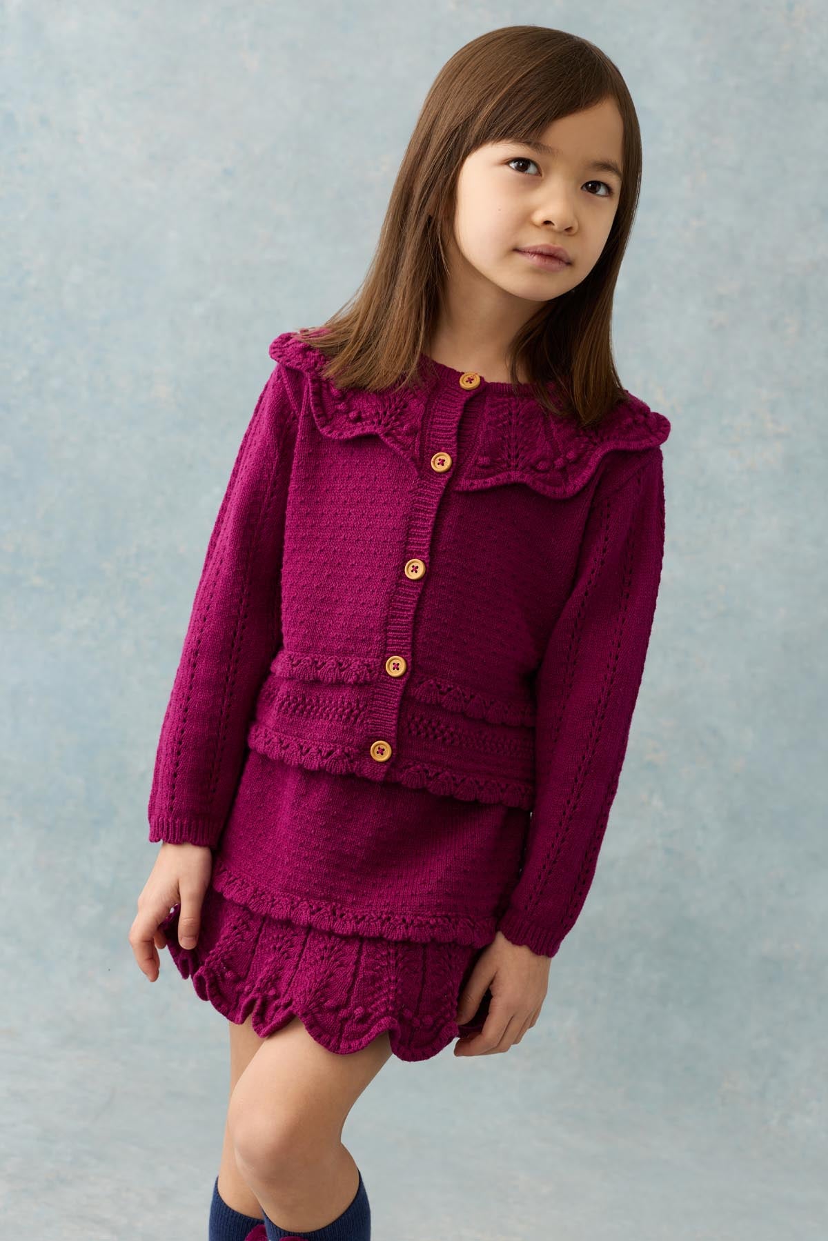 Josephina Cardigan - Beetroot