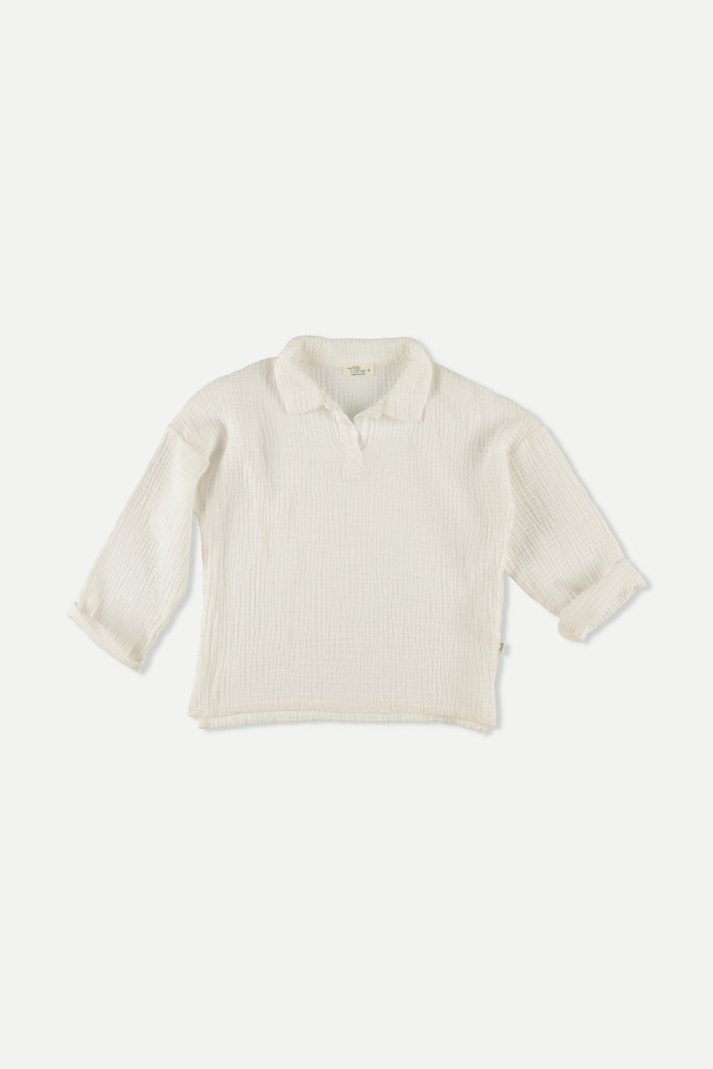 Soft Gauze Polo Shirt Ivory