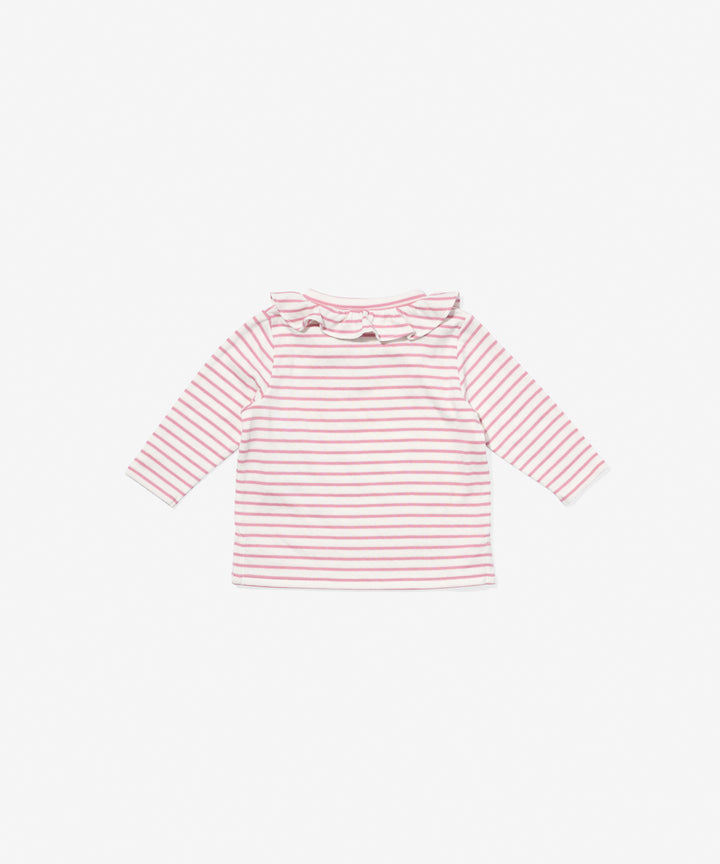 Hen Baby Shirt - Rose Mini Stripe