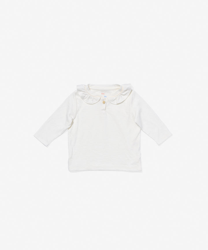 Hen Baby Shirt - Vanilla Piping