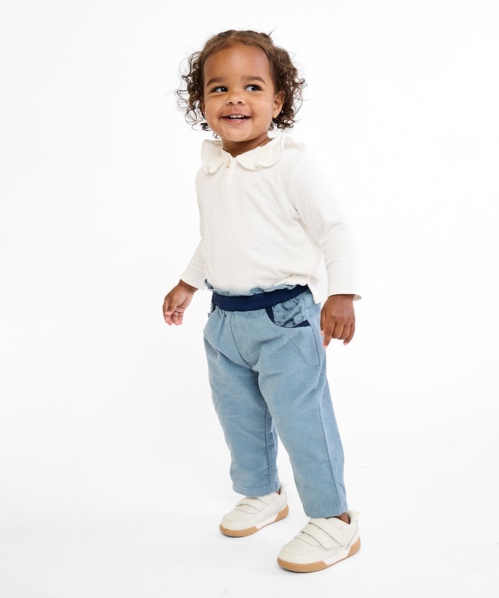Hen Baby Shirt - Vanilla Piping