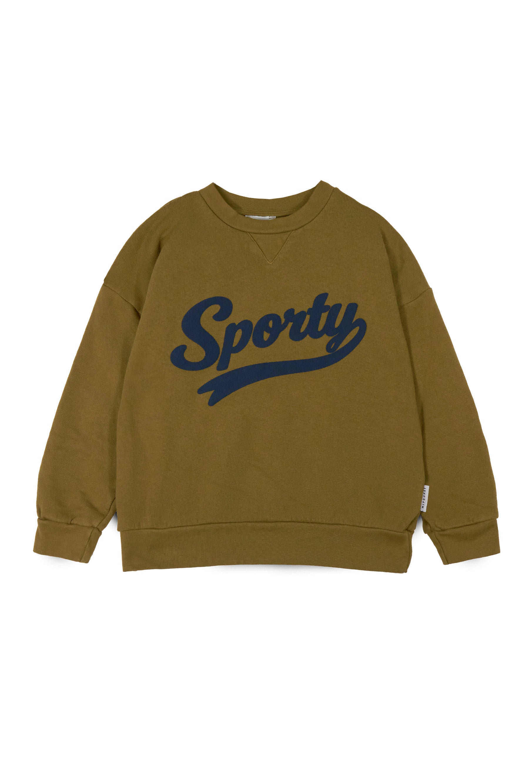 Sporty Fleece Sweatshirt - Khaki