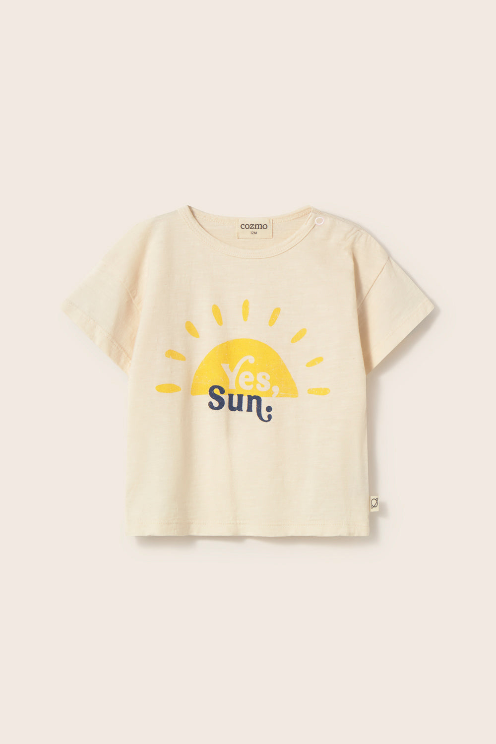Ian Soft Slub Cotton Baby T-Shirt - Ivory