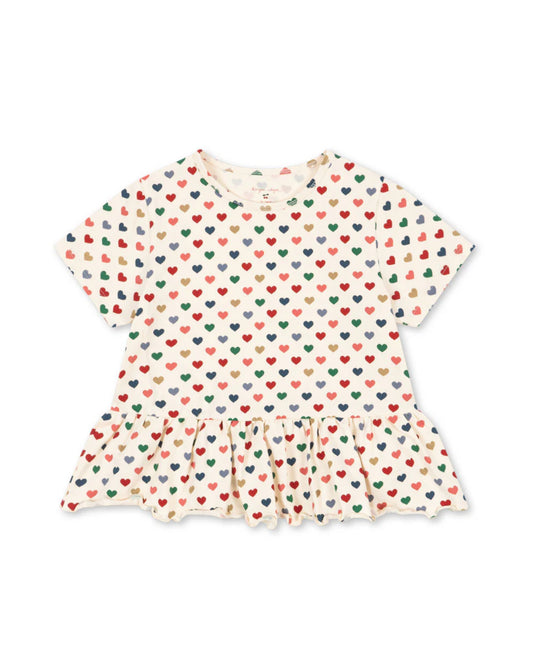 BASIC FRILL TEE GOTS