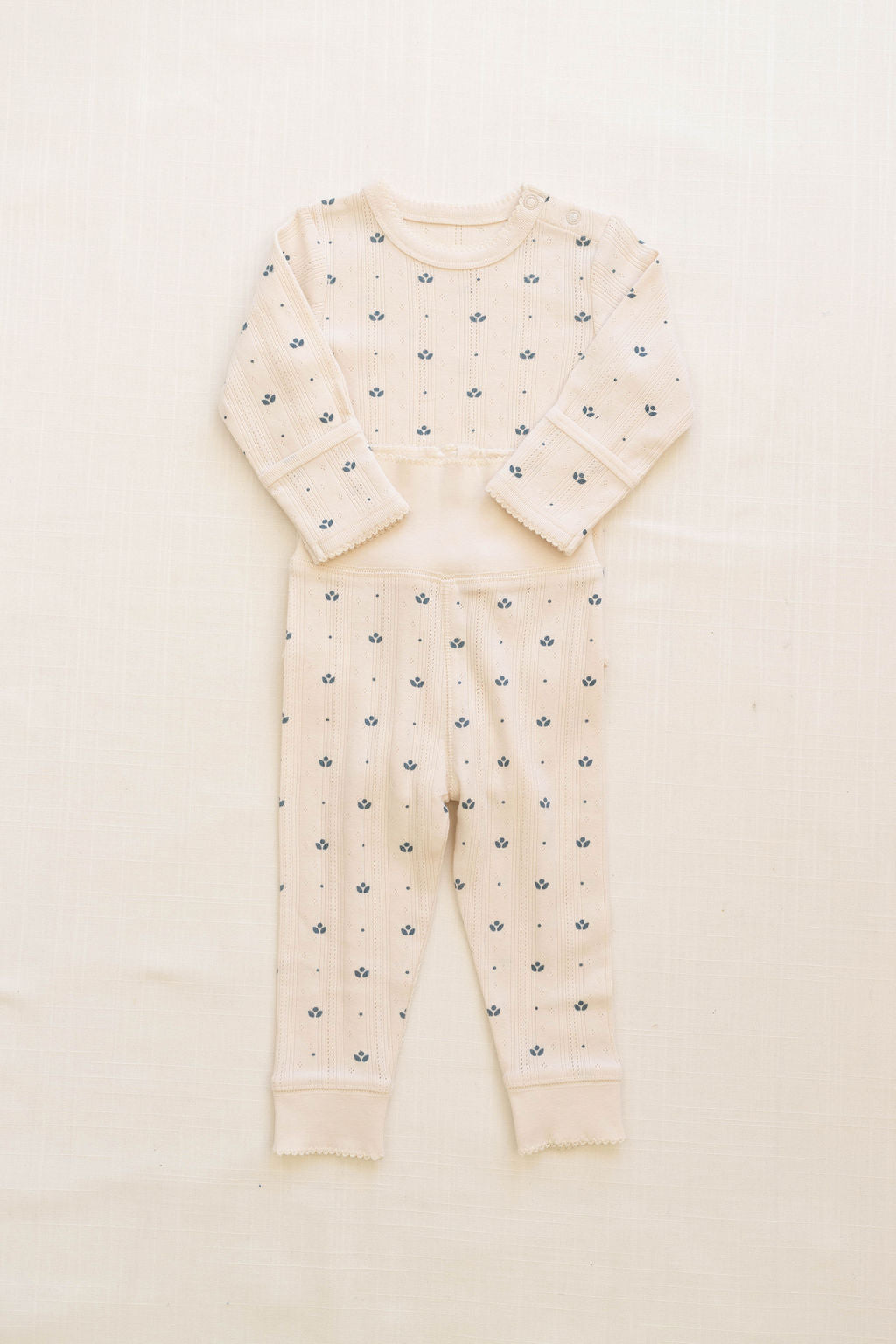 Onesie + Pant Set | Pointelle - Bluebelle