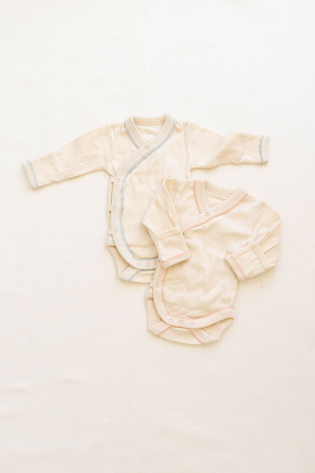 Wrap Onesie + Pant Set | Pointelle - Milk and Powder